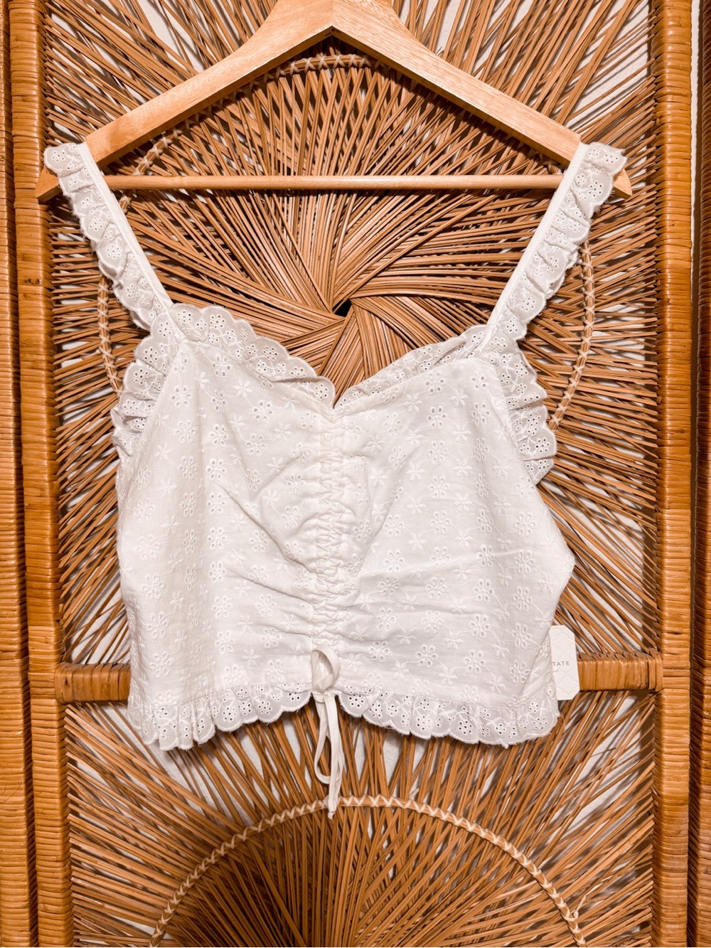 Altar'd State White Eyelet Tank Blouse SZ S NWT - Picture 2 of 8